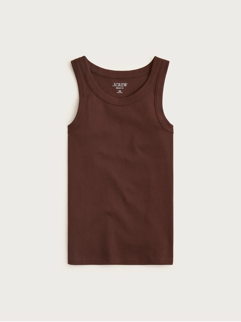 Nwt J. Crew New Perfect-Fit High-Neck Tank Top French Press